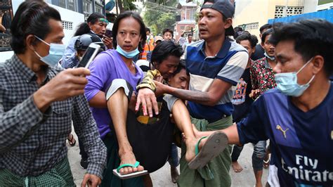 myanmar security forces open fire on protesters killing 2 the new york times