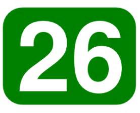 Birthday number 26 numerology predicts that you may date someone older than you. Green Rounded Rectangle With Number 26 Clip Art at Clker ...