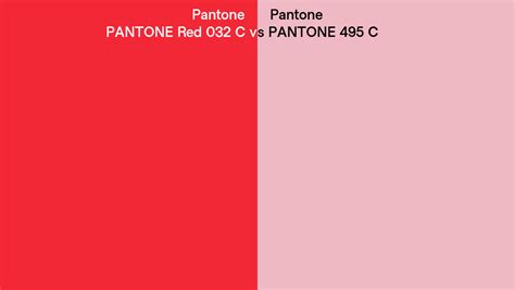 Pantone Red 032 C Vs Pantone 495 C Side By Side Comparison