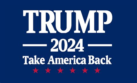 Trump 2024 Take America Back Navy Blue 3x5 Nylon Flag Rough Tex 68d