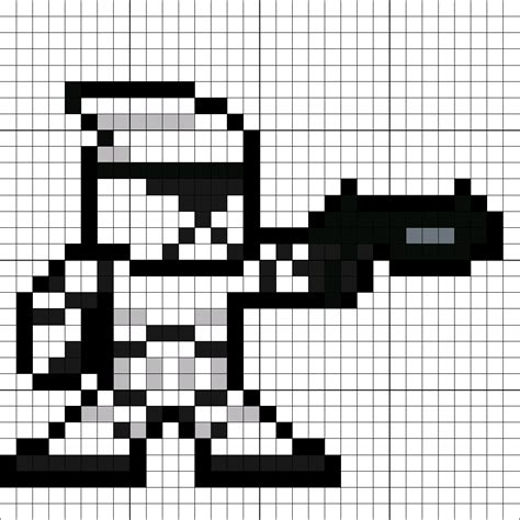 Clone Trooper Helmet Pixel Art