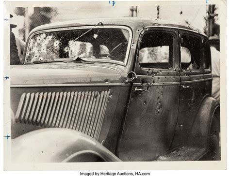 1934 Bonnie And Clyde Death Car Original News Service Photograph Lot