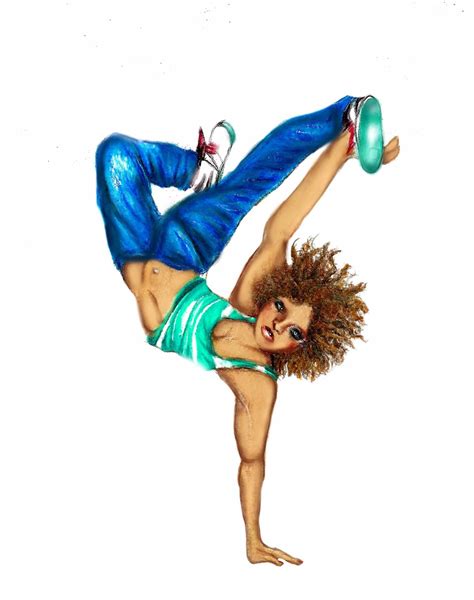 Leticias Art Blog Streetdance Diva Digital Mixed Media Illustration