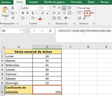 Cómo Calcular El Coeficiente De Variación En Excel Calcular En Excel