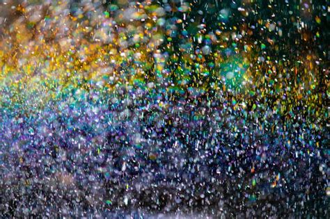 Abstraction Rainbow In Water Drops Natural Background Or Texture