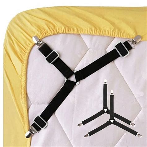 New 1pc Elastic Bed Sheet Straps Clips High Quality Adjustable Heavy
