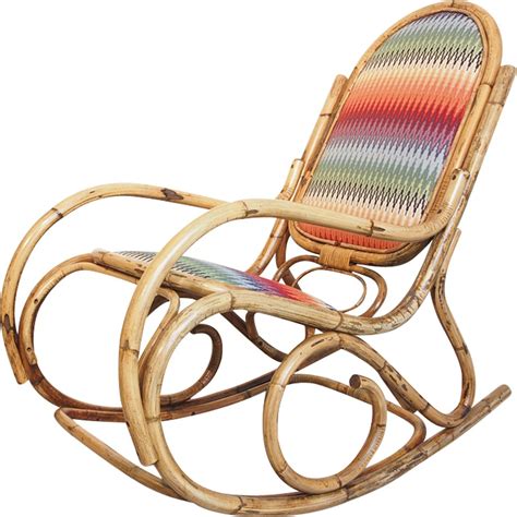 Vintage Mid Century Rattan Rocking Chair 1960s Design Market