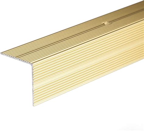 Anodised Aluminium Anti Non Slip Stair Edge Nosing Trim 900mm X 35mm X 35mm A34 Gold