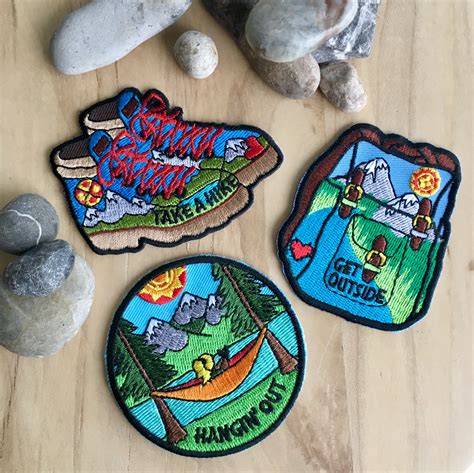 Love The Outdoors Patches Set Of 3 Travel Patch Iron On Etsy