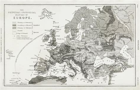 Geology The Principal Features Of Europe Geological 1820 Drawing By