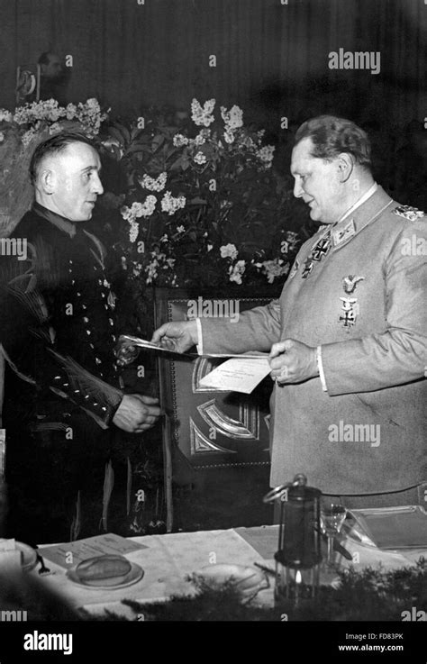 Hermann Göring At The War Merit Cross Award Ceremony Stock Photo Alamy