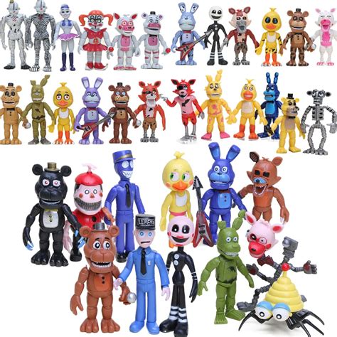 In Stock Five Nights At Freddy S Action Figures Set Fnaf Foxy Chica Bonnie Freddy Fazbear Sister