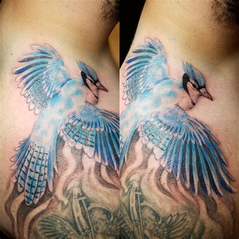 Blue Jay Bird Tattoo By Liz Ramsey Bird Tattoo