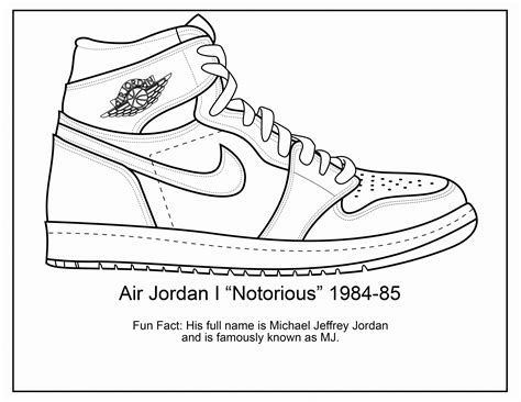 Michael Jordan Shoes Coloring Pages Coloring Pages