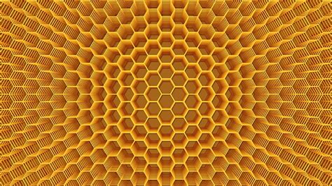 1920x1080px Free Download Hd Wallpaper Yellow Honeycomb Pattern