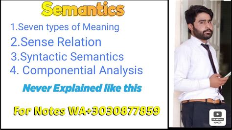 Types Of Meaning By Geoffrey Leech Sense Relation Syntactic