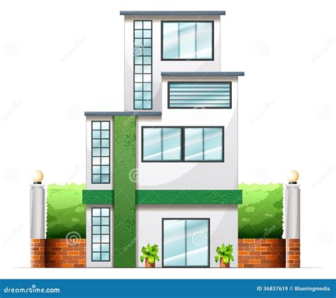 A Tall Building Stock Vector Illustration Of Home Drawing 36837619