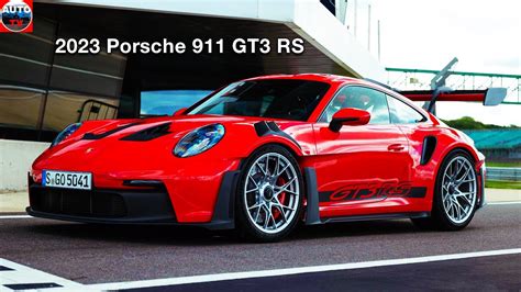 New 2023 Porsche 911 Gt3 Rs In Guards Red Reveal Youtube