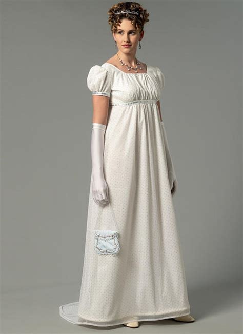 Costume Sewing Patterns For Womens Empire Waist Regency Gown Etsy Gown Sewing Pattern