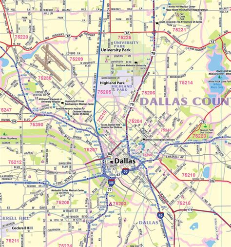 Dfw Greater Metro Area Wall Map Texas Map Store