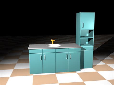 Kitchen Sink Units 3d Model 3d Studio3ds Max Files Free Download Cadnav