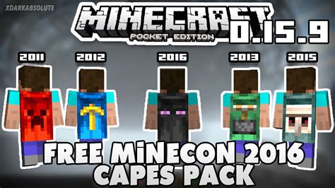 Free Working Code For Minecon Capes Pack Minecraft Pe 0159 Update