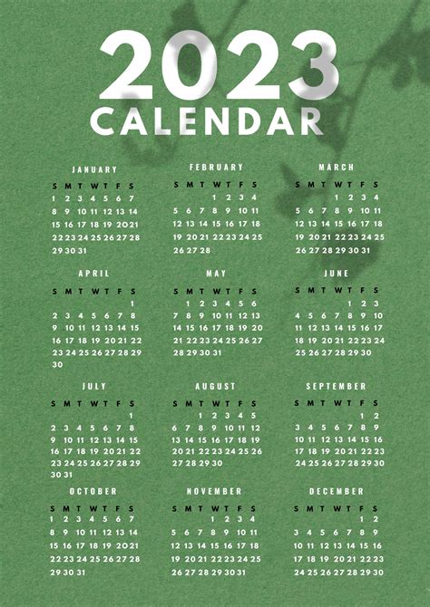 Printable Calendar 2023 The Ultimate Guide For A More Organized Life