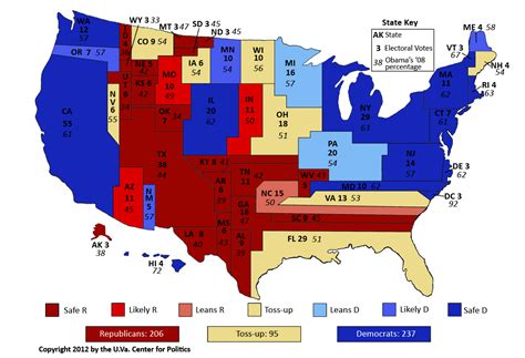 Mapping The United States Politically Speaking Sabatos Crystal Ball