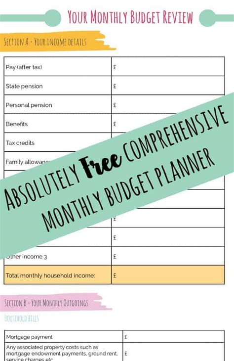 Free Printable Monthly Budget Planner Free Printable Planners Budget