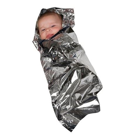 Emergency Space Thermal Mylar Blanket Baby Live Action Safety