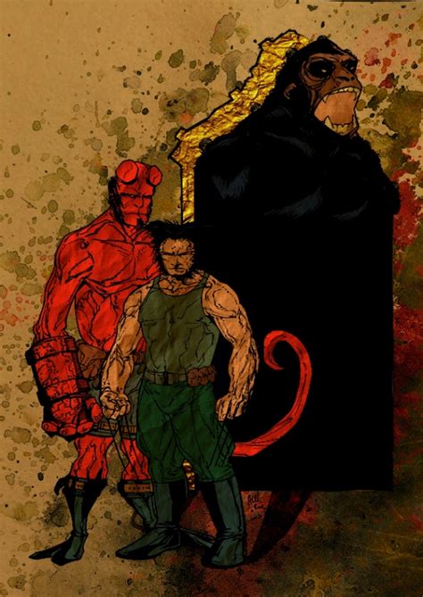 Hellboy And Wolverine By Acee Cruz And Zabalou In Joulie Vincents Hellboy