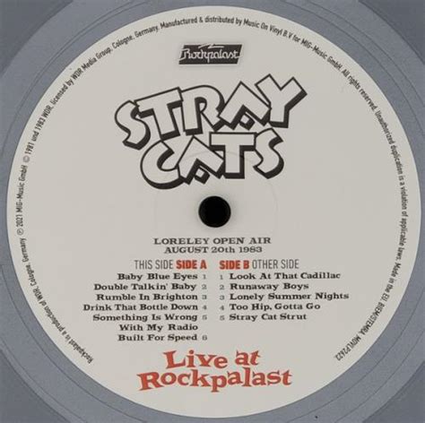 Stray Cats Live At Rockpalast Silver Vinyl Booklet Uk 3 Lp Vinyl