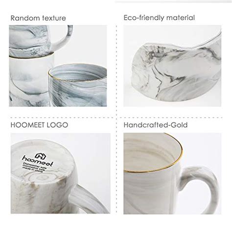 Hoomeet Oz Marble Porcelain Coffee Mugs Grey Cream Pricepulse