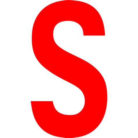 Red Letter S Icon Free Red Letter Icons