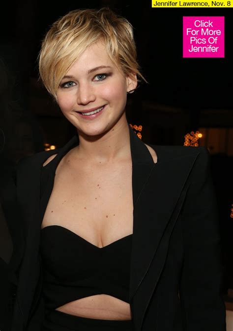 Pic Jennifer Lawrence Cleavage — Complements Pixie Do With Sexy