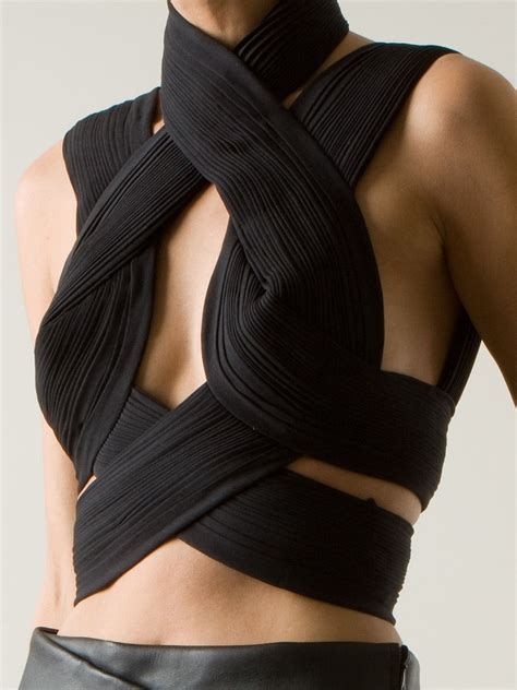 Dion Lee Twisted Top In Black Lyst