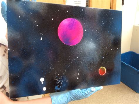 Space Spray Paint Picture Made At Hg Space Painting Painting Black