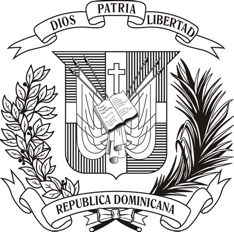 Dominican Republic Flag Symbol Coloring Pages