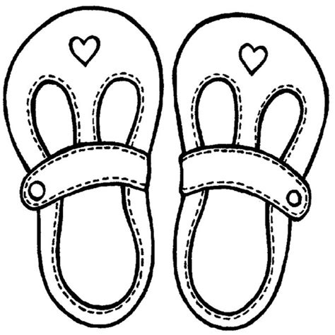 Tennis Shoe Rubber Stamp Girl Shoes Clipart Black And