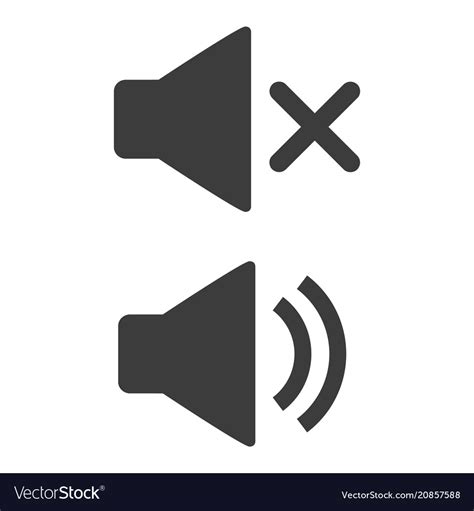 Volume Sound Icon On White Background Royalty Free Vector