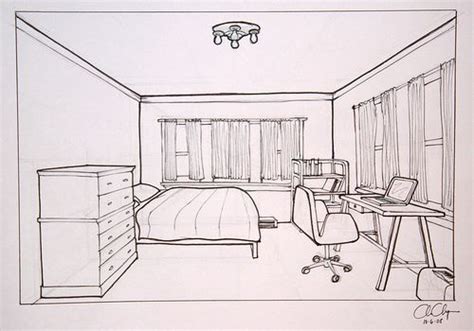 One Point Perspective Drawing Room Inge Hooker