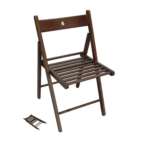 Brown Garden Solid Wood Folding Chair