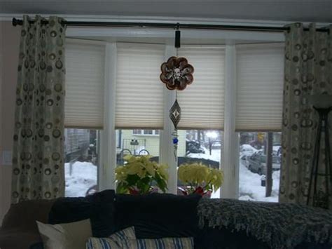 Ace Window Treatments For Bow Windows In Living Room Double Rod Pocket