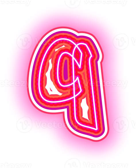 Pink Neon Letters Logo Q 33558438 Png