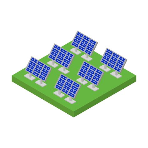 Isometric Solar Panel Icon On White Background 2239770 Vector Art At