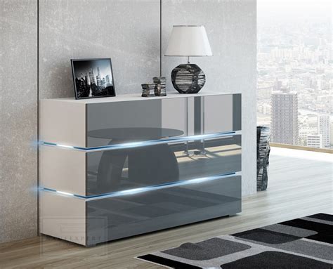 Iâ€™m going to start with a new tv stand instead. KAUFEXPERT - Kommode Shine Sideboard 120 cm Grau Hochglanz ...