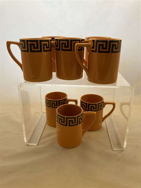 Portmeirion Orange Greek Key Coffee Can The Stonehouse Emporium