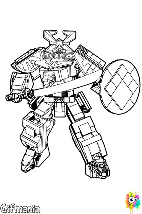 * * * * the lion zord, yellow power ranger. Coloriage Megazord Samurai