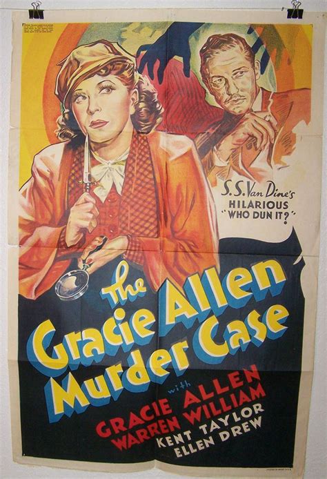 Rare Poster Of Gracie Allen Murder Case Iconic Movie Posters Movie