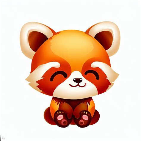 cute red panda emoji 文心aigc